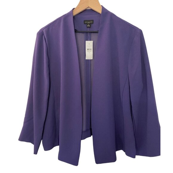 New With Tags Ann Taylor Purple Relaxed Blazer Women's XL - Picture 1 of 5